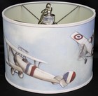 WW1 Fighter Jet Lamp Shade Ceiling Fixture Hanging Planes Aircraft Aviation War