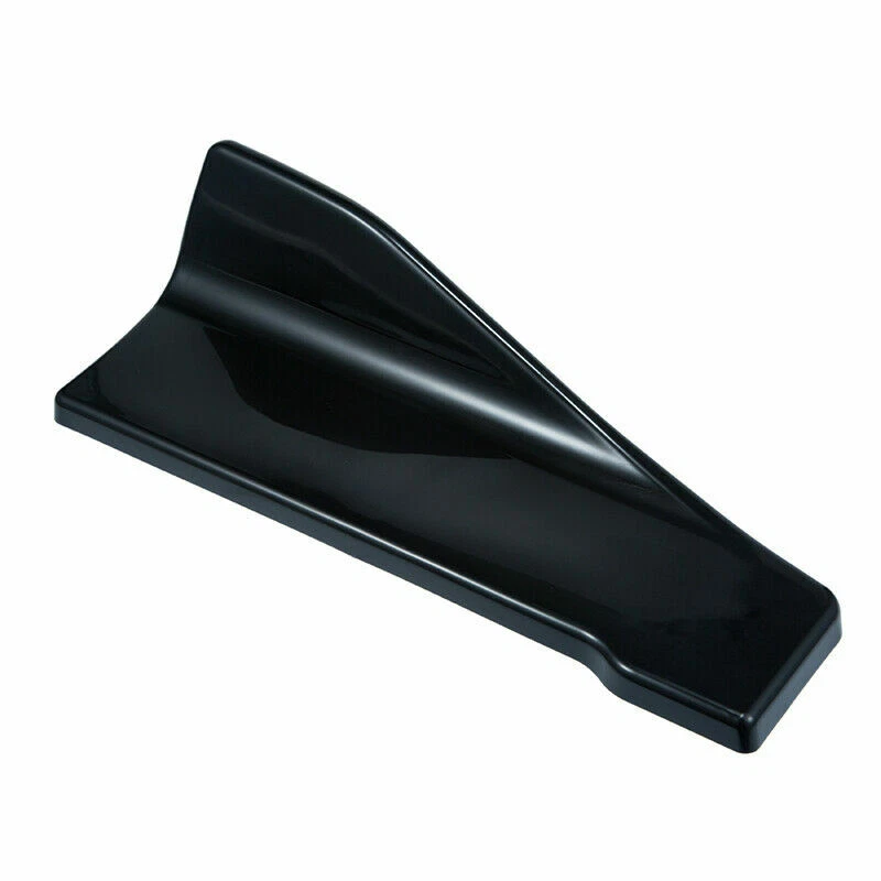 Difusor difusor spoiler labial divisor canard barbatana traseira universal carro preto brilhante - Imagem 2 de 4