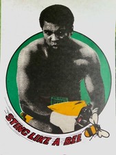 Original Vintage Muhammad Ali Boxer Sting Like A Bee Boxing Iron On Transfer