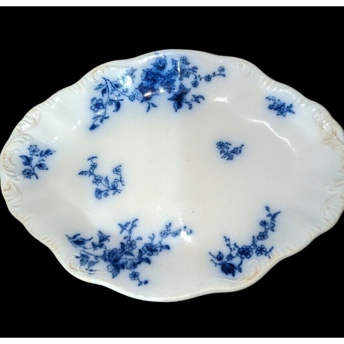 Antikes Flowblau Rose Muster Serviertablett von WH Grindley um 1891-1914 - Bild 2 von 8