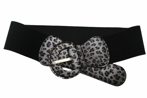 Cinturón De Mujer Con Cintura Elástica Alta De Leopardo Negro Tamaño XS - Imagen 2 de 12