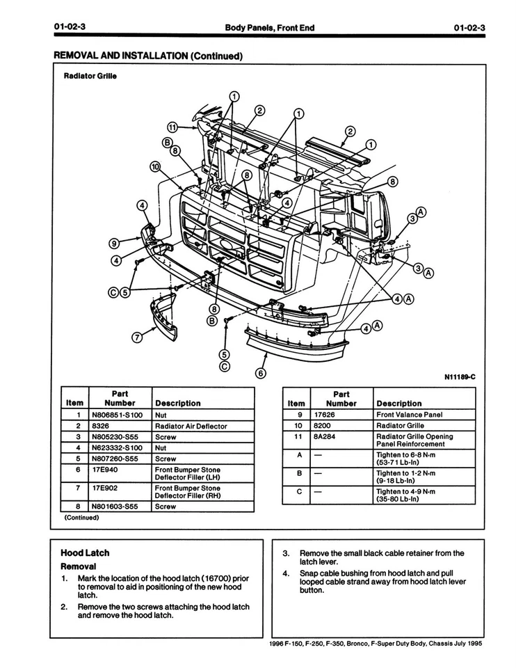 Camión Ford F-150/F-250/F-350 1996, manual de servicio Bronco Foto 4 de 4