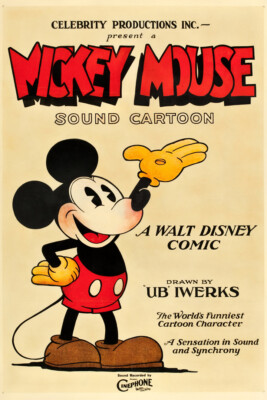 Mickey Mouse Cartoon Character Walt Disney Art Wall Room Poster