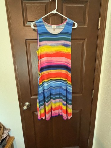 CUPIO Damen Fun Casual Ärmelloses TShirt Kleid - Gr. L Mehrfarbig - Bild 2 von 4