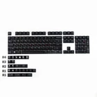 Black Simple Russian Keycap Cherry PBT 128 KeyCaps in Box for Cherry MX Keyboard