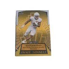 2023 Leaf Draft Football AWARD WINNERS Card #12 BIJAN ROBINSON Yellow Parallel