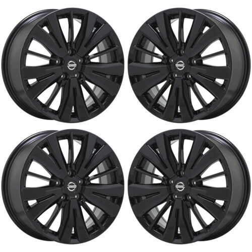 18" Nissan Pathfinder Gloss Black wheels rims Factory OEM set 4 62742