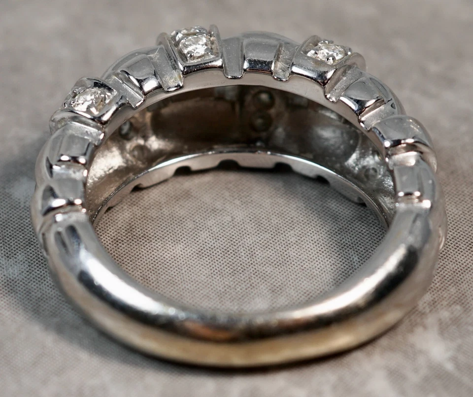 Anillo tejido canasta vanderia de oro blanco de 18 quilates Tiffany & Co. Foto 4 de 4