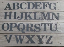 4" Tall Rustic Metal Letters A-Z and Numbers 0-9 with Mounting Holes