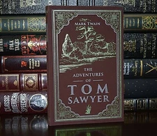New ADVENTURES OF TOM SAWYER Mark Twain Suede Leather Feel Ribbon Deluxe