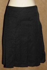 BURBERRY London - Classic Black - Pure WOOL - Pleated Short SKIRT sz 6 AS IS