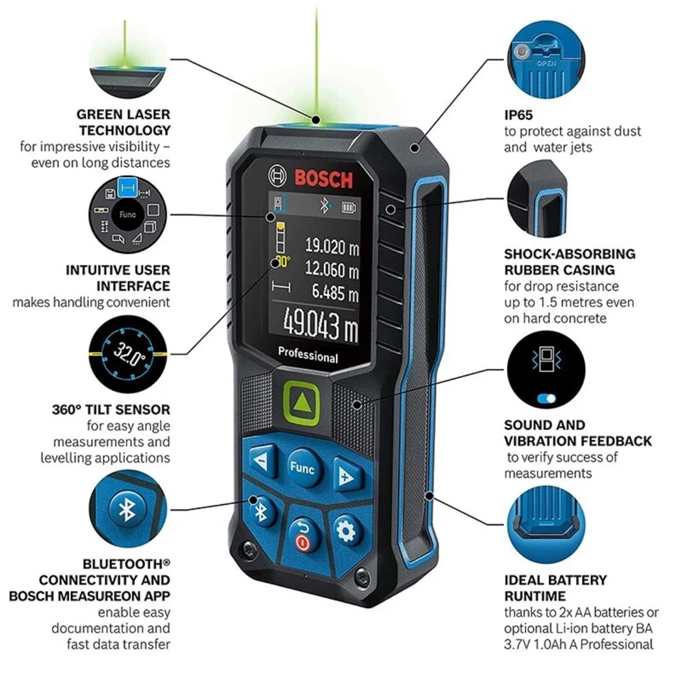 Bosch GLM 50-27 CG Professional Laser Measure NEW - Image 2 of 4