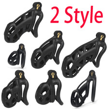 Lightweight 3D Cobra Male Chastity Cage Lock Device With 4 Ring Belt A519 O-RING