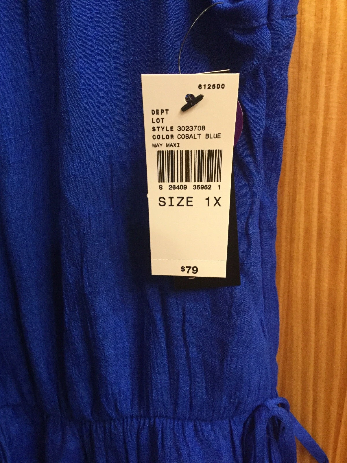 Maxi abito donna nuovo con etichetta Hi Lo 1X blu royal alyx