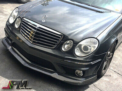 07-09 PAINTED GLOSS BLACK Mercedes Benz W211 Facelift Models C type FRONT LIP