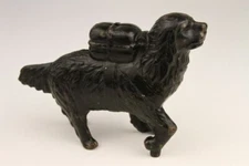 Antique c.1900s Early AC Williams Large St. Bernard Dog Cast Iron Still Bank