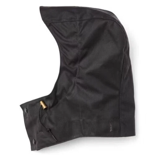 Filson Tin Cloth Hood 20232843 Cinder Grey Black Waxed Removeable Replacement - product detail image 4