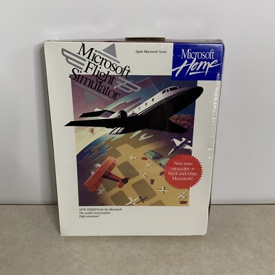 Vintage Microsoft Flight Simulator Version 4.0 Apple Mac Macintosh Computer Game