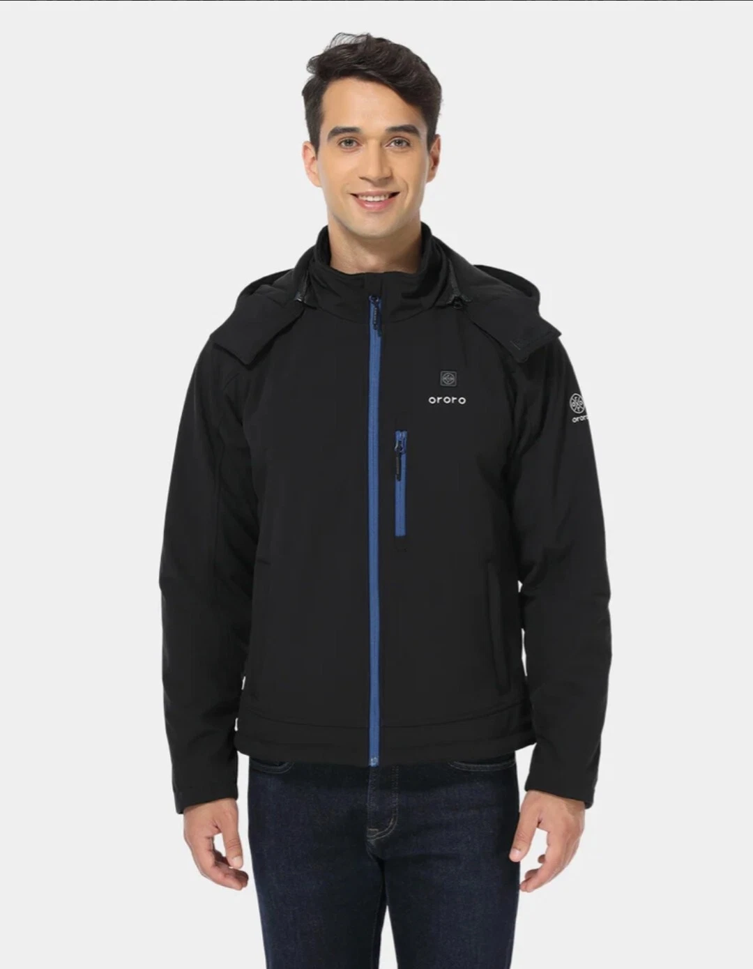 ORORO Mens Heated Jacket With Battery Winter Coats Outdoor Hiking Sports Jacket
