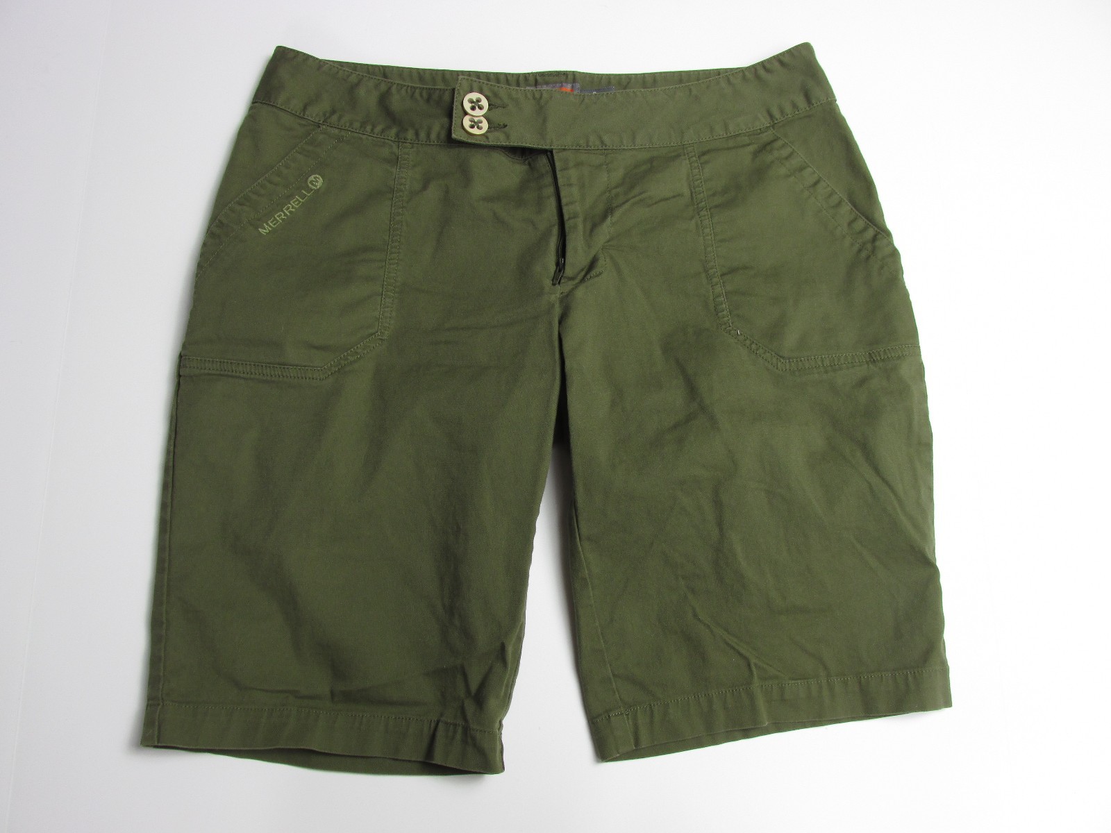 Pantaloncini donna Merrell verde Cottenblend taglia 8 BK1CC