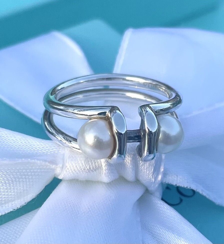 tiffany hardwear pearl ring