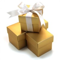 Koyal 2-piece 10-pack Square Favor Boxes Gold on sale Koyal 2-piece 10-pack Square Favor Boxes Gold on sale