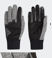 Adidas COLD.RDY Running Gloves Black /Gray Adult Mens Medium/Large
