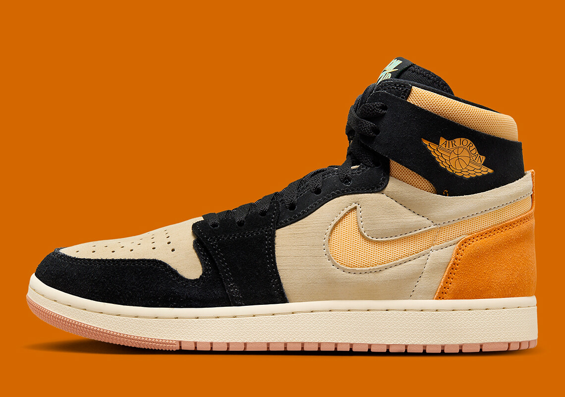 Мужские кроссовки Nike Jordan 1 Zoom Air CMFT 2 Muslin Celestial Gold Orange Black DV1307-100