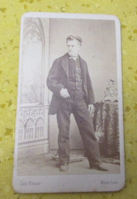 um 1875 CARL HOLZER München Portrait  : Lackierer Moritz Pentzel aus DRESDEN