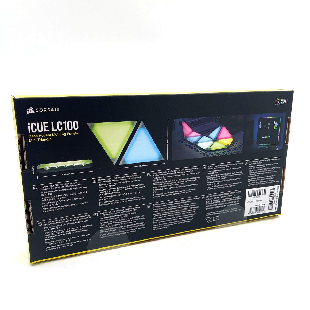 CORSAIR iCUE LC100 Case Accent Lighting Panels Mini Triangle