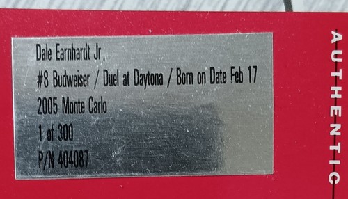 2005 Monte Carlo Dale Earnhardt Jr. #8 Duel at Daytona Born on Date Feb 17 - Picture 3 of 3