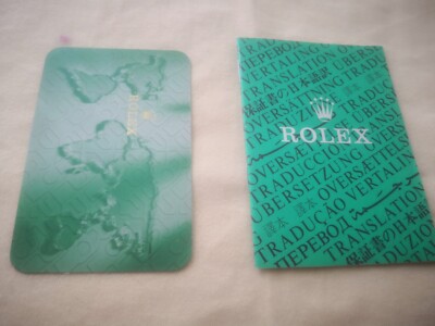 Rolex Oyster Official Chronometer Vintage Certificate, Mini Booklet...