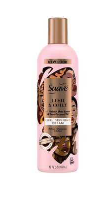2 Bottles   Suave Natural Shea Butter & Coconut Oil Curl Defining Cream 12oz