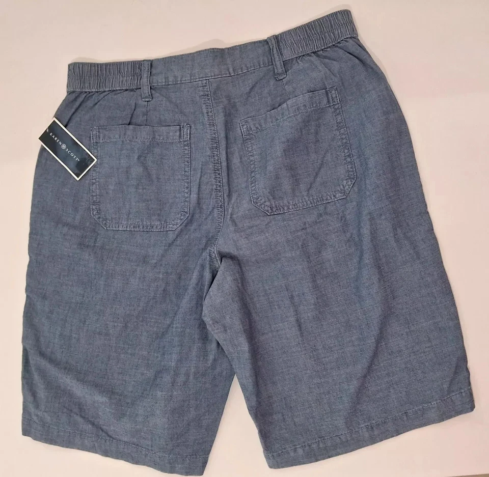 Karen Scott Women's Woven Short ks Chambray Color Blue Size 6 - Image 2 of 4