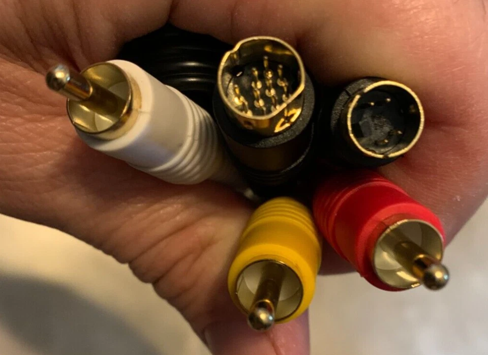 S-AV RCA Video Audio Composite Cable Sega Saturn NEW USA Seller - Image 2 of 2