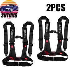 2x 3inch Racing Seat Belt Harness 4 Point Quick Release Shoulder Pad For Atv Utv