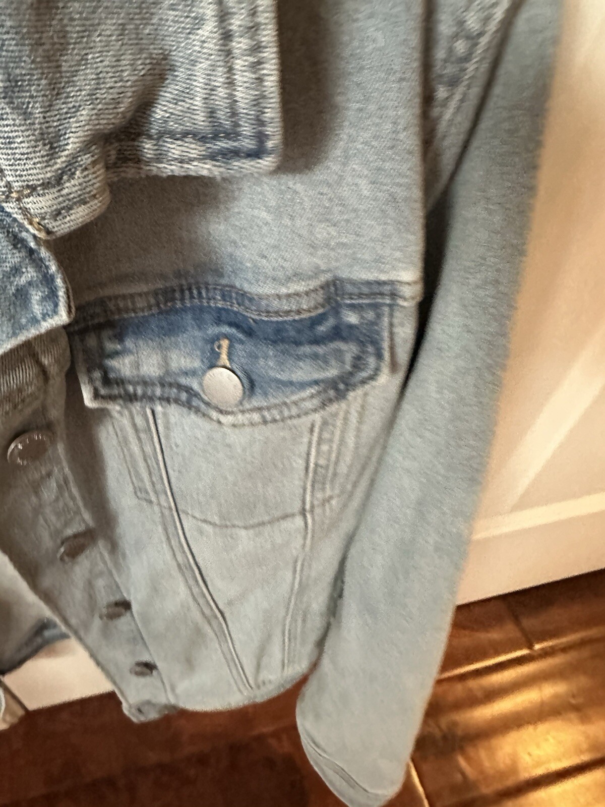 Universal Thread Denim Jacket M Hand painted On B… - image 7