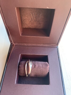 Monica Vinader Nura Crossover Ring Sterling Silver Sz 7.5