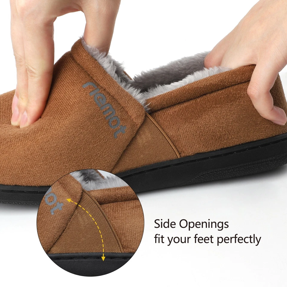 Mens Memory Foam Moccasin Slippers Cosy Indoor Slip On House Shoes Size UK 7-12 - Image 3 of 4