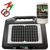 Electric Fence Energiser Solar Pulseline Pls02 0.2j 250 White Wire Electric Fence Energiser Solar Pulseline Pls02 0.2j 250 White Wire
