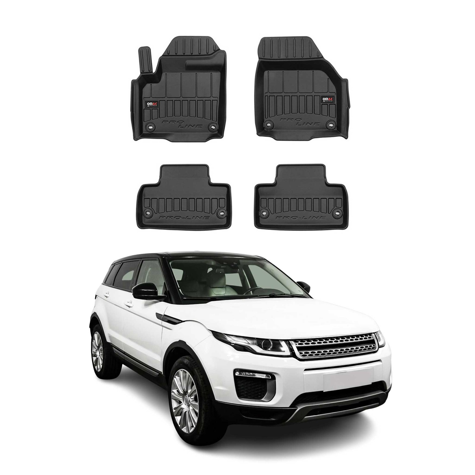Tapis de sol Range Rover Evoque 2011-2019 OMAC noir premium haute résistance