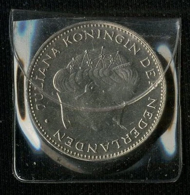 Netherlands: 2 ½ Gulden nickel 1972 (in original Royal Dutch Mint holder) - BU - Bild 1 von 4