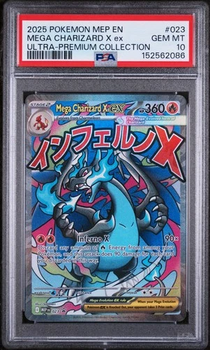 Pokémon Mega Charizard X ex 023 Me: Mega Evolution Promo Holo PSA 10