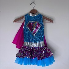 WEISSMAN'S COSTUME Superhero Supergirl "Save the Day" Recital Dress With Cape