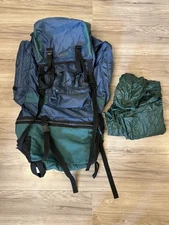 VTG Kelty Red Cloud L/XL Hiking Backpack Metal Frame 33" W/ Rain Poncho