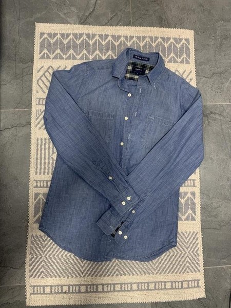 Men Gant Shirt Navy Cotton 36 / S / 44 #7X23