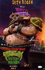 Seth Rogen Signed Autographed 11x17 Photo ACOA TMNT Mutant Mayhem Bebop