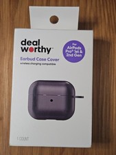 Heyday Simple Black Earbud Case Cover for Apple AirPods Pro Gen 1  2