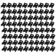 100PCS Cable Zip Ties Black with M6 Base Mount and Screw Fix Wire Holder
