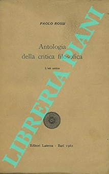 Anthologie der philosophischen Kritik. I. Das antike Zeitalter. [Unbekannte Bindung